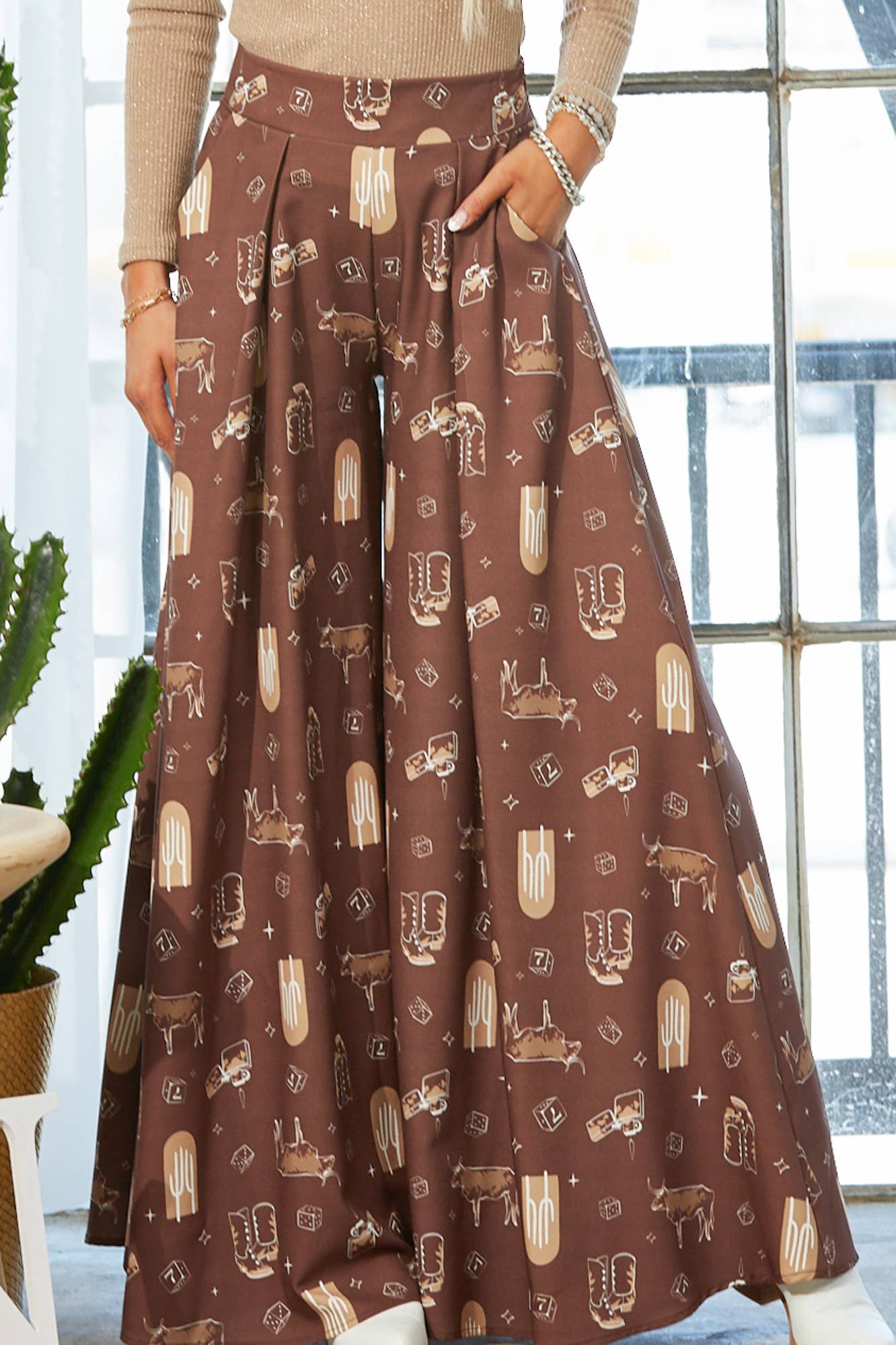 Lucky Bull wide Leg Pants