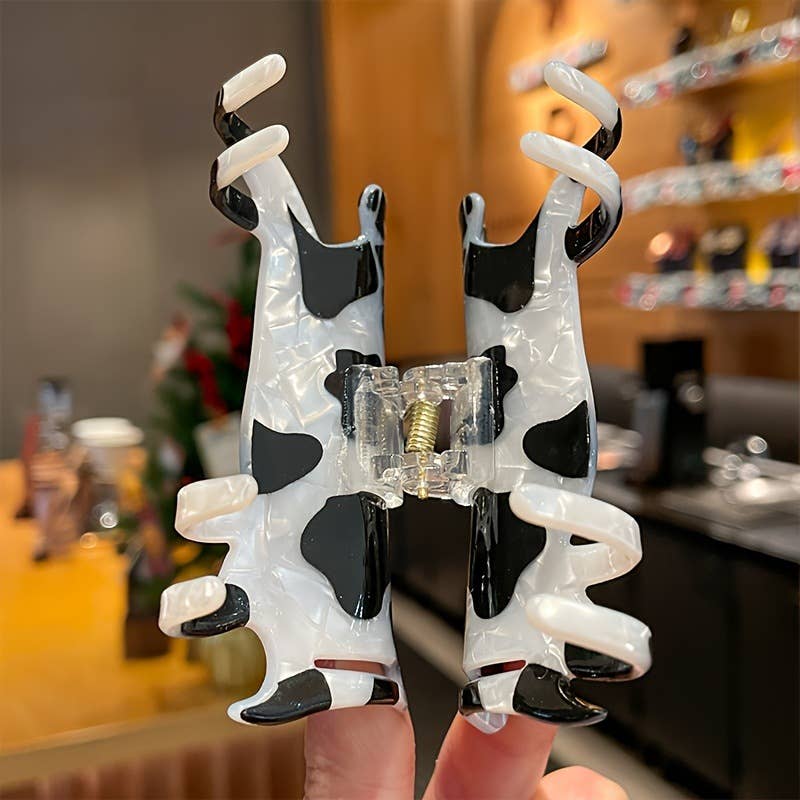Cow Shaped Hair Claw Clips