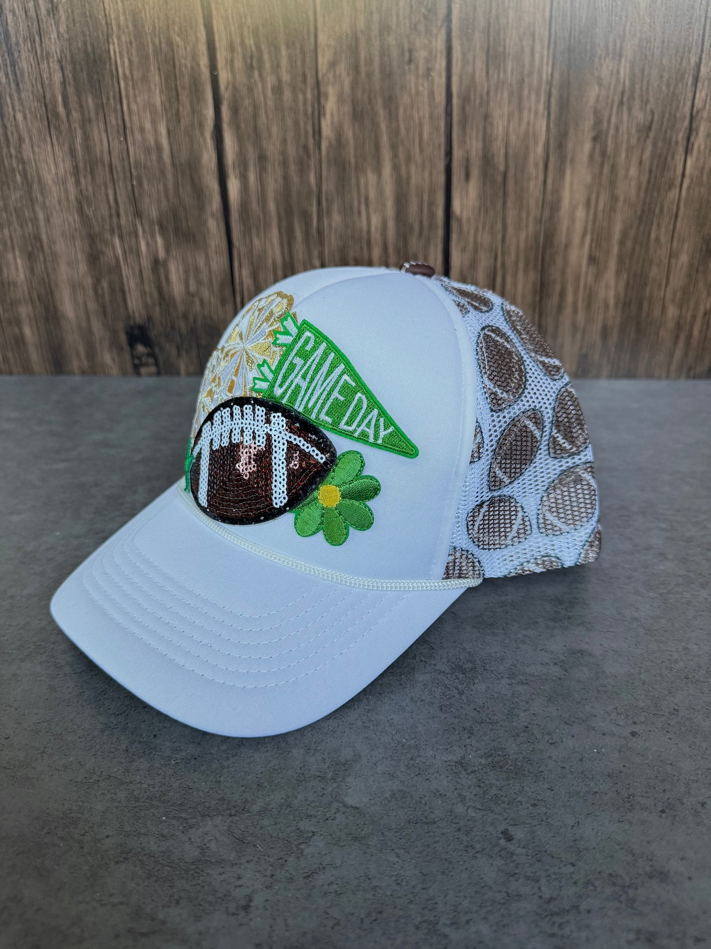 Green and Gold Game Day Trucker Hat