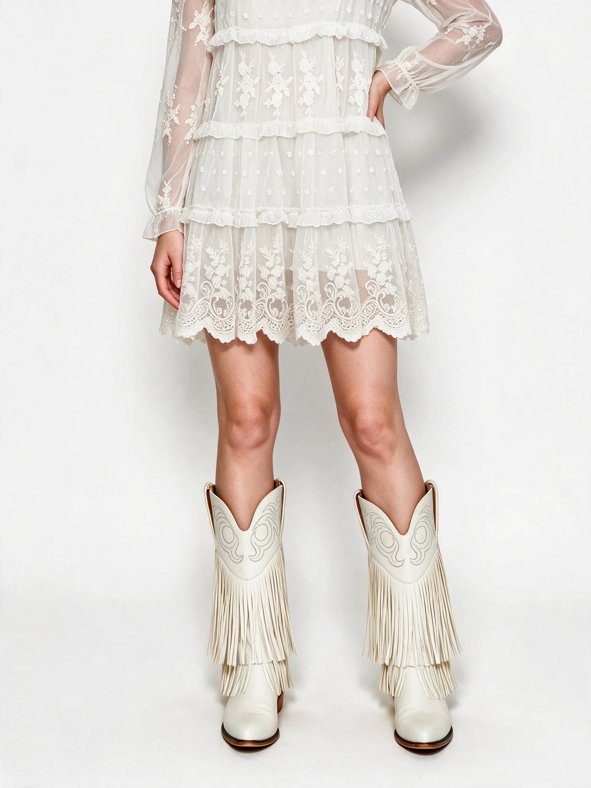 Selah Embroidered Lace Dress