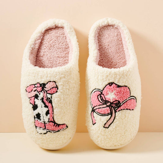 Cowgirl Fleece Slippers