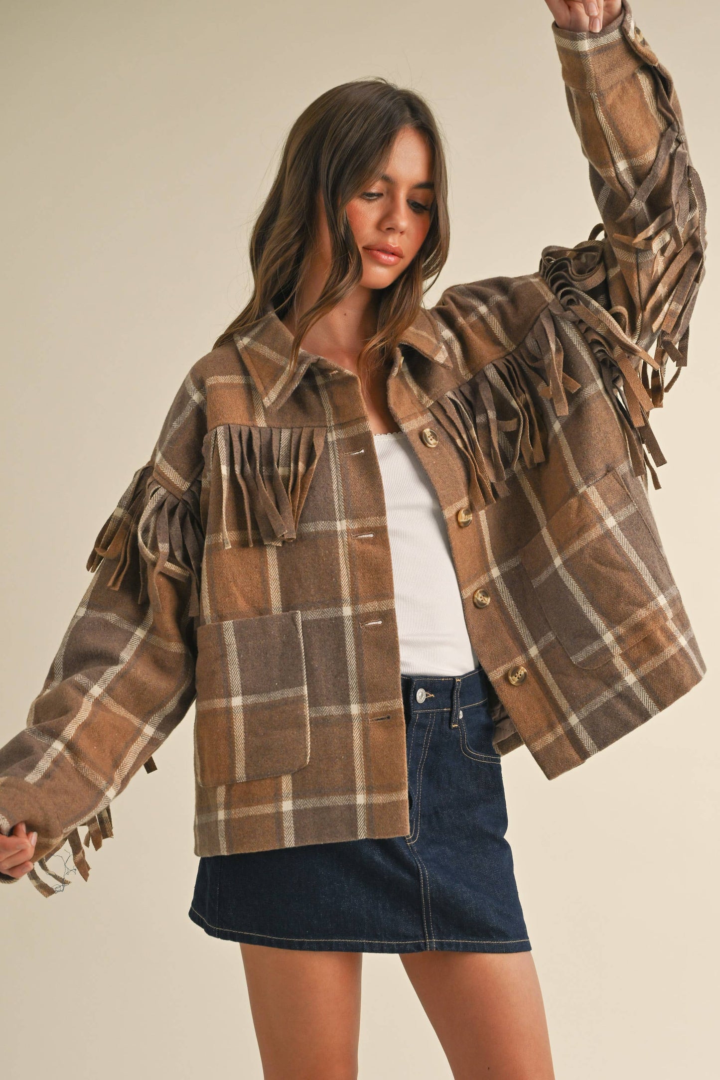 Wool Fringed Jacket