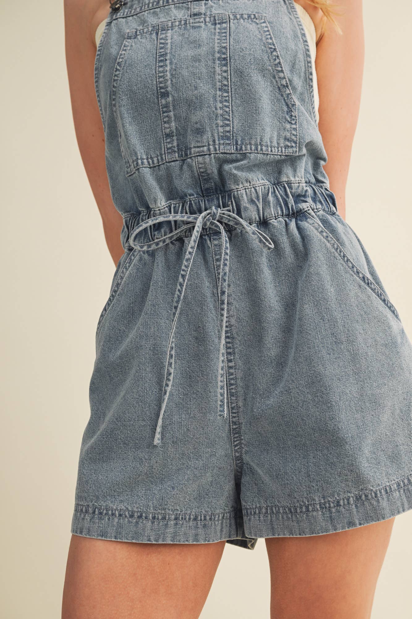 Georgia Washed Denim Romper