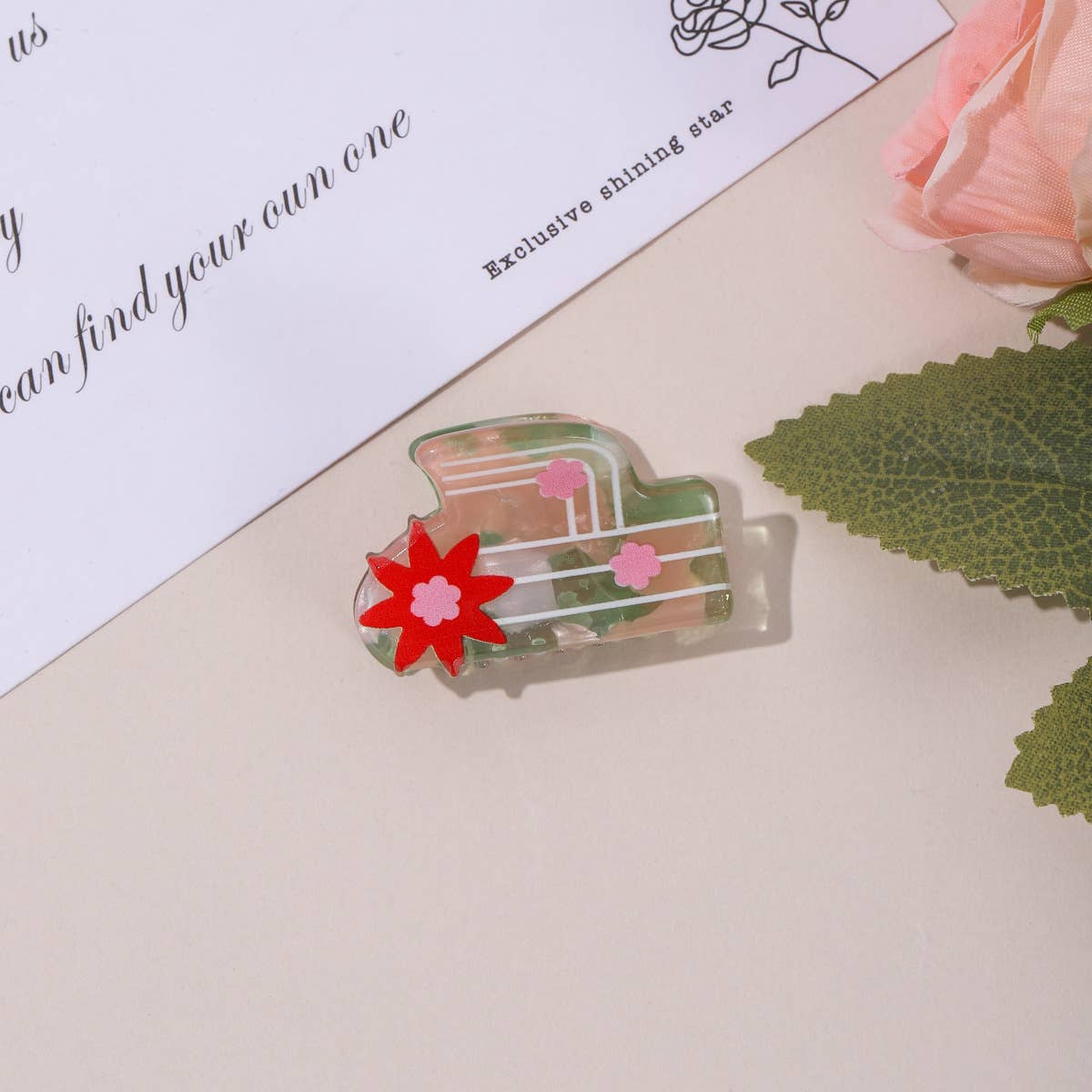 Mini Cactus Hair Clips (pack of 2)