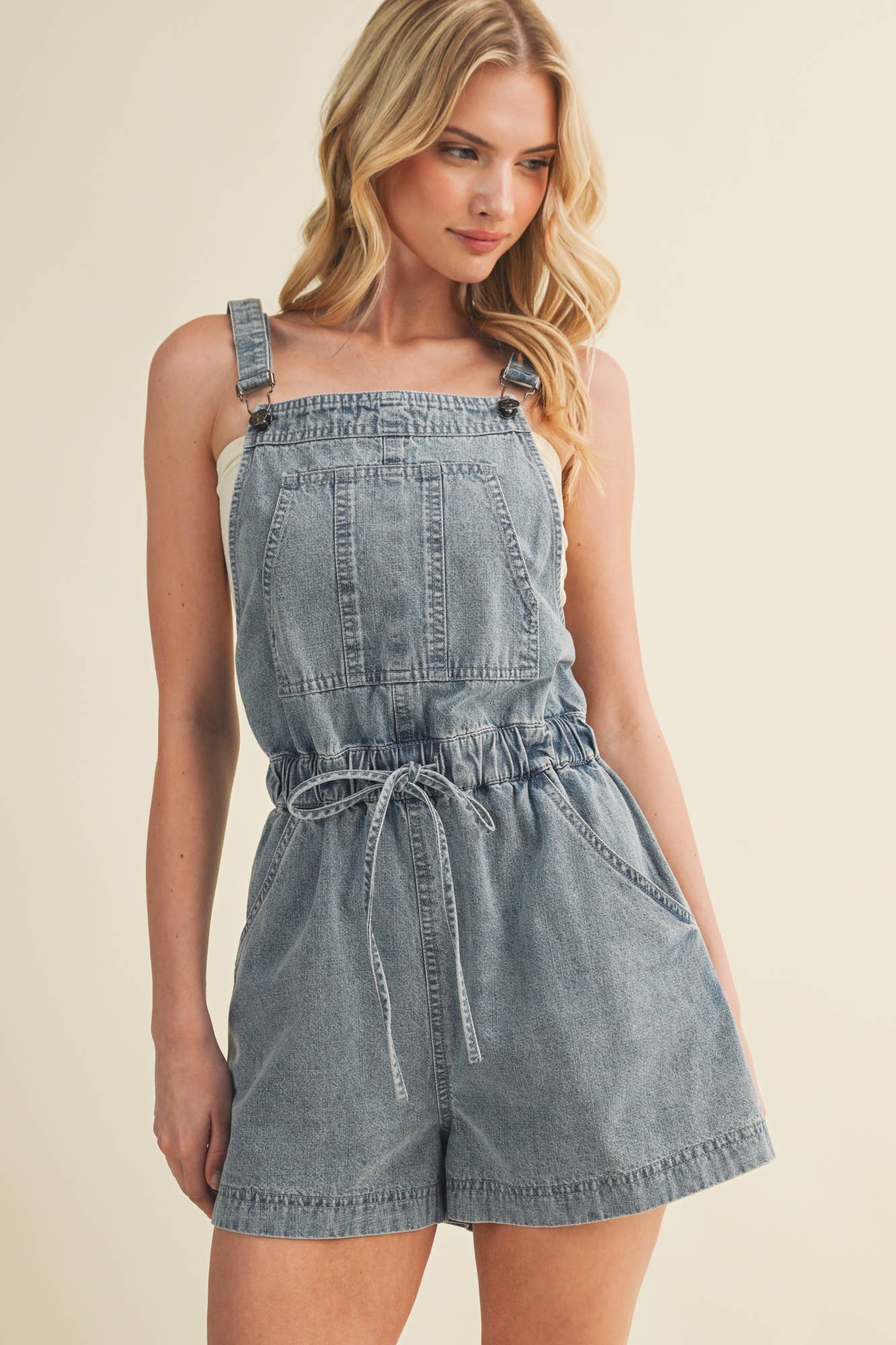Georgia Washed Denim Romper