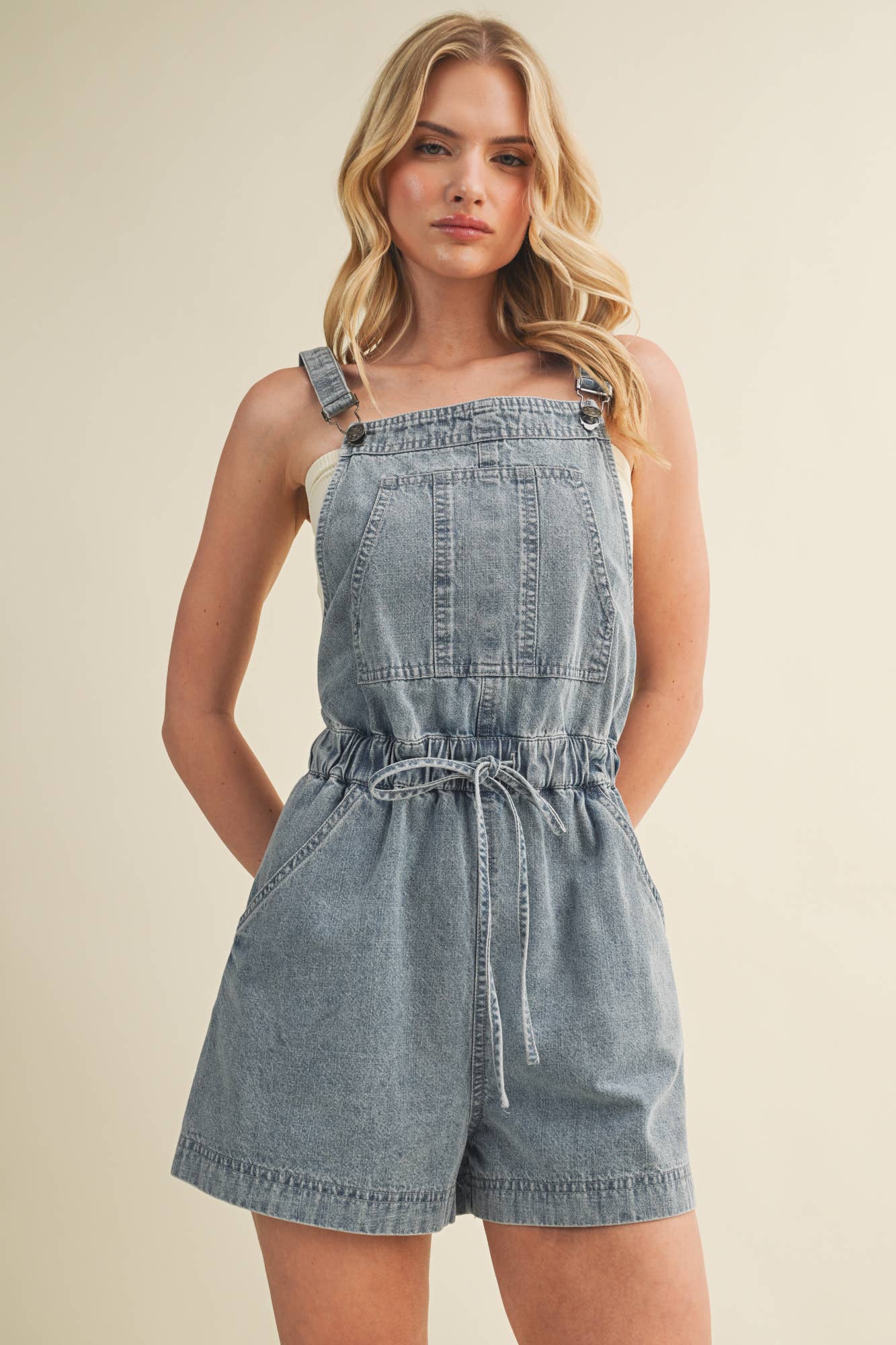 Georgia Washed Denim Romper