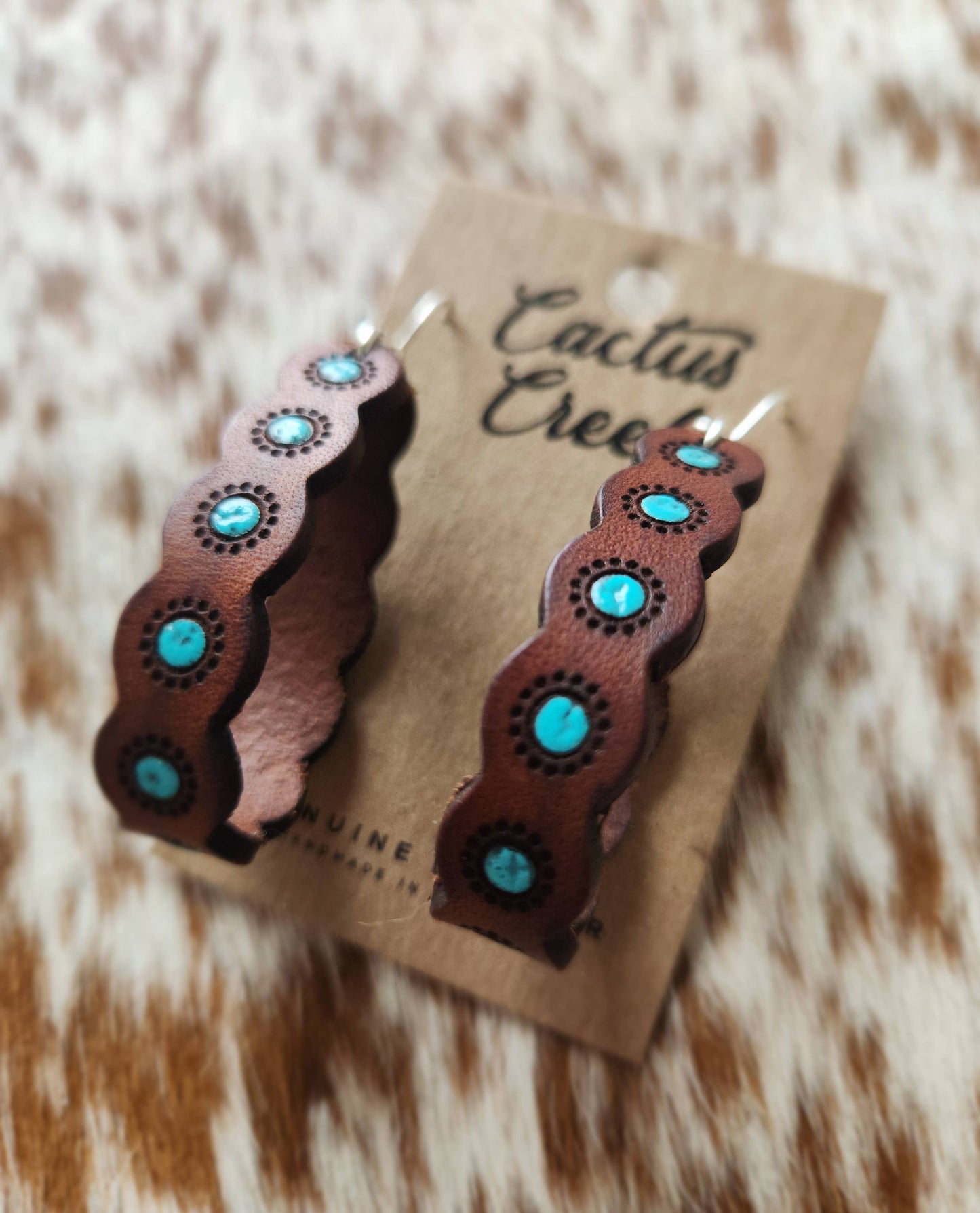 "Sasha" Handmade Leather Earrings