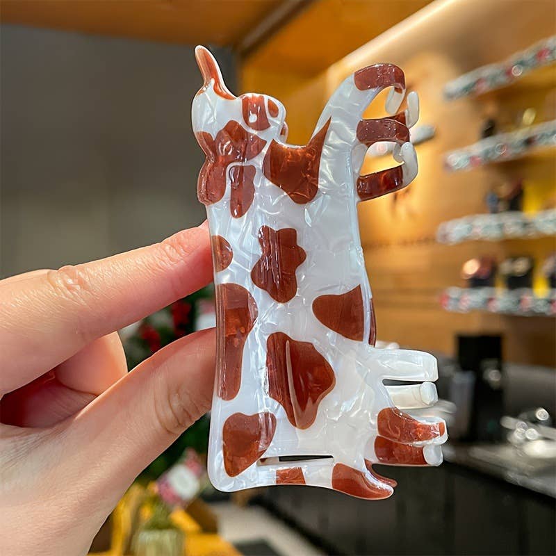 Cow Shaped Hair Claw Clips