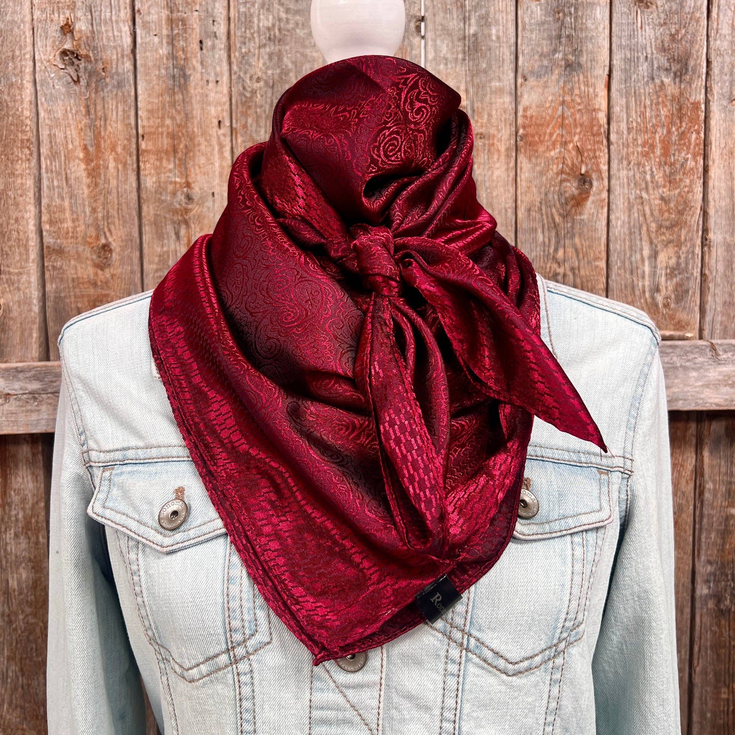 35X35" Ruby Jacquard Wild Rag