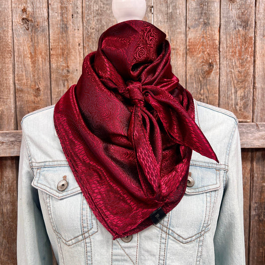 35X35" Ruby Jacquard Wild Rag