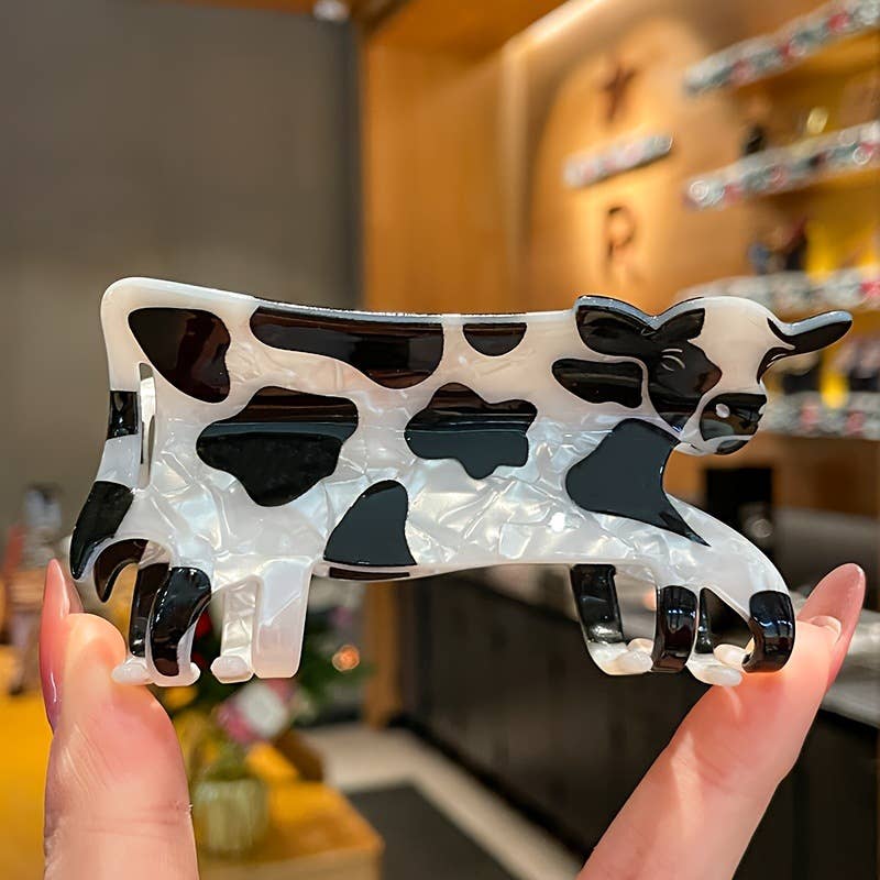 Cow Shaped Hair Claw Clips