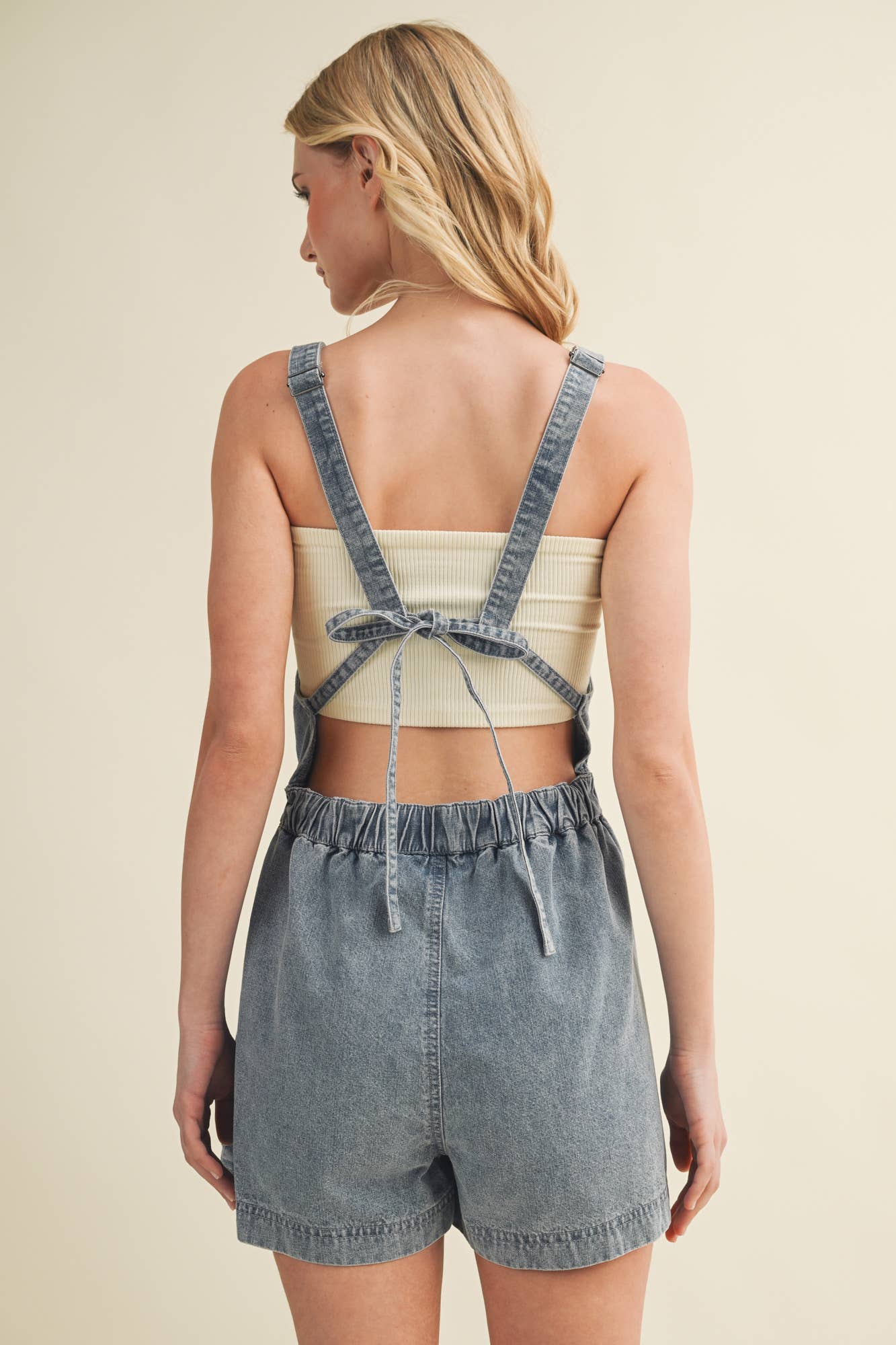 Georgia Washed Denim Romper