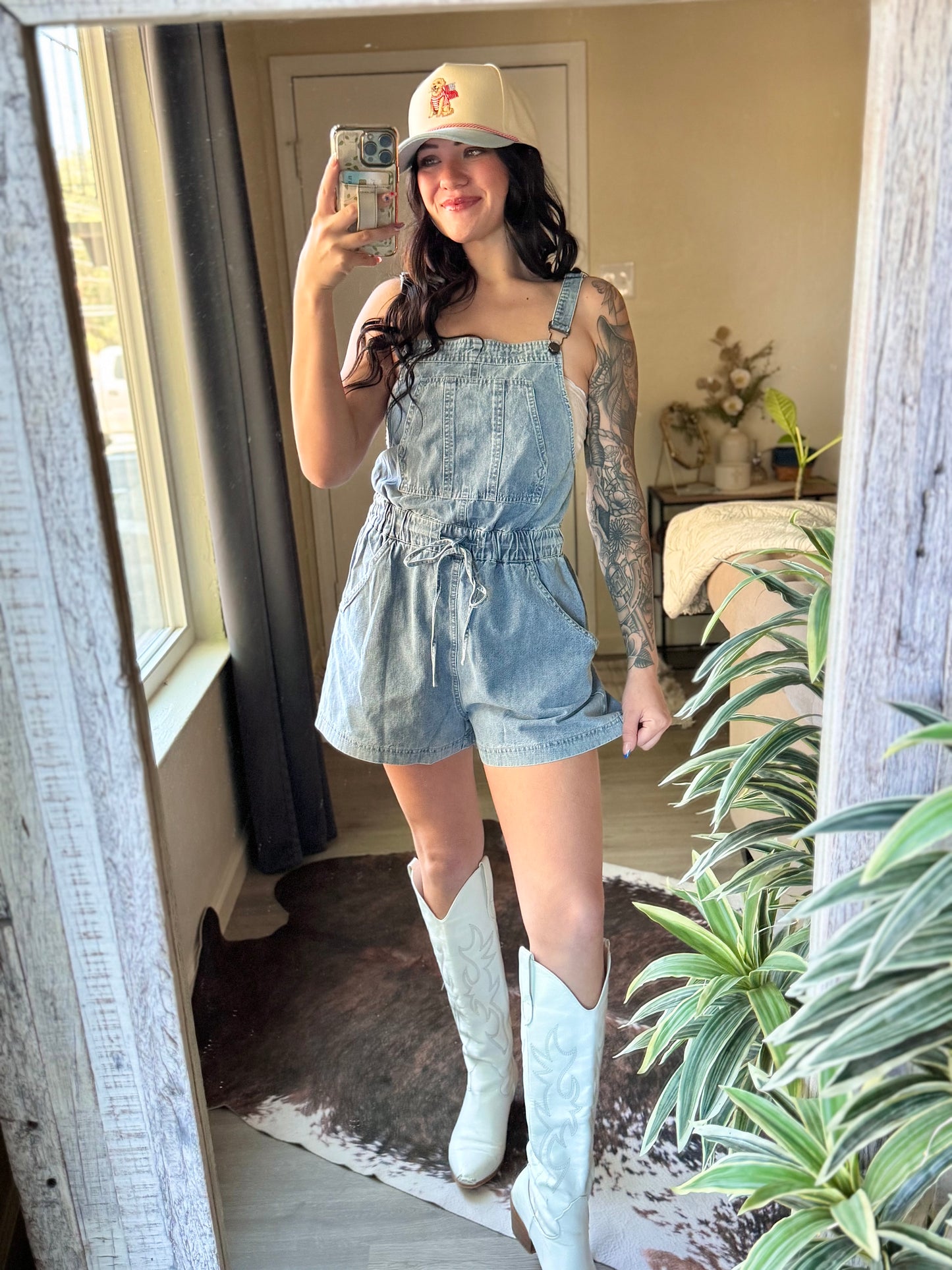 Georgia Washed Denim Romper