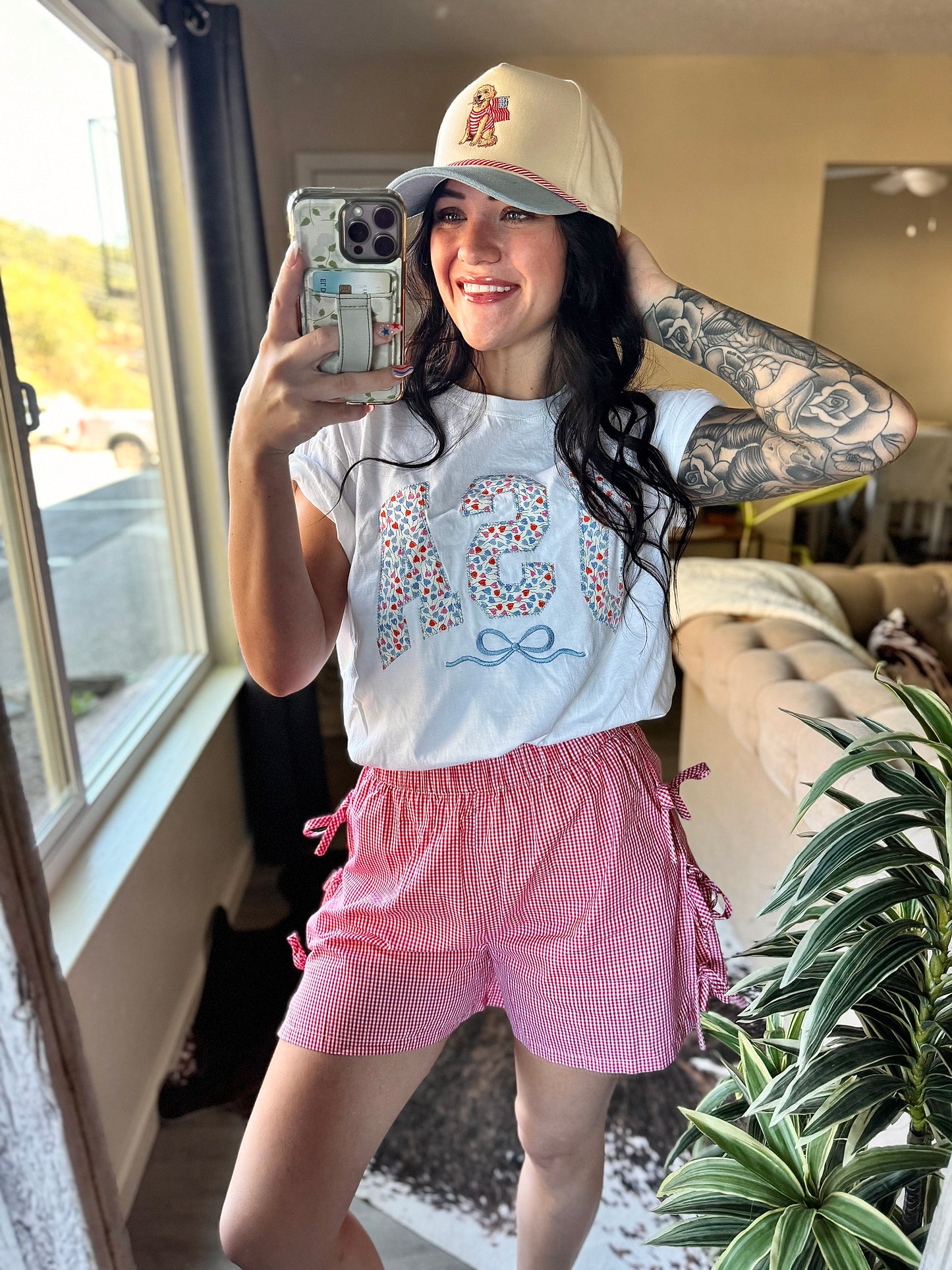 Floral USA Tee