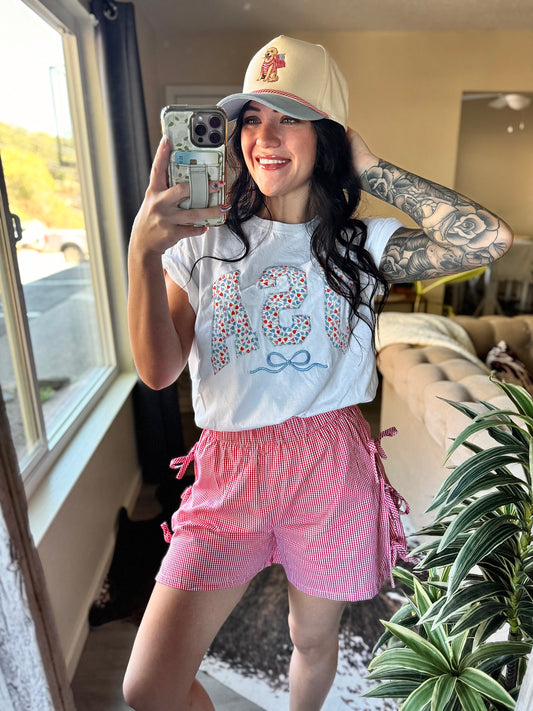 Floral USA Tee