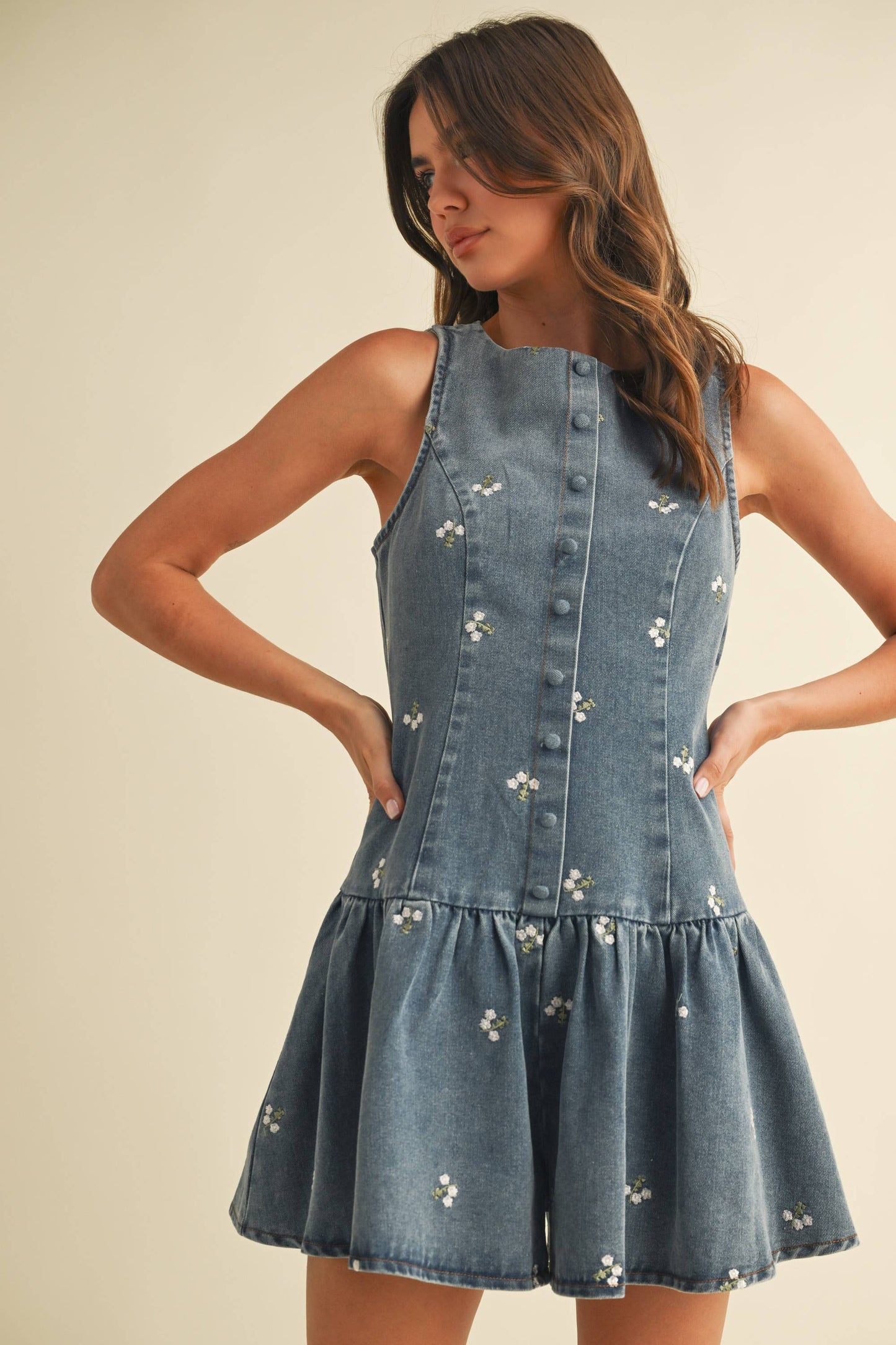 Willow Denim Romper