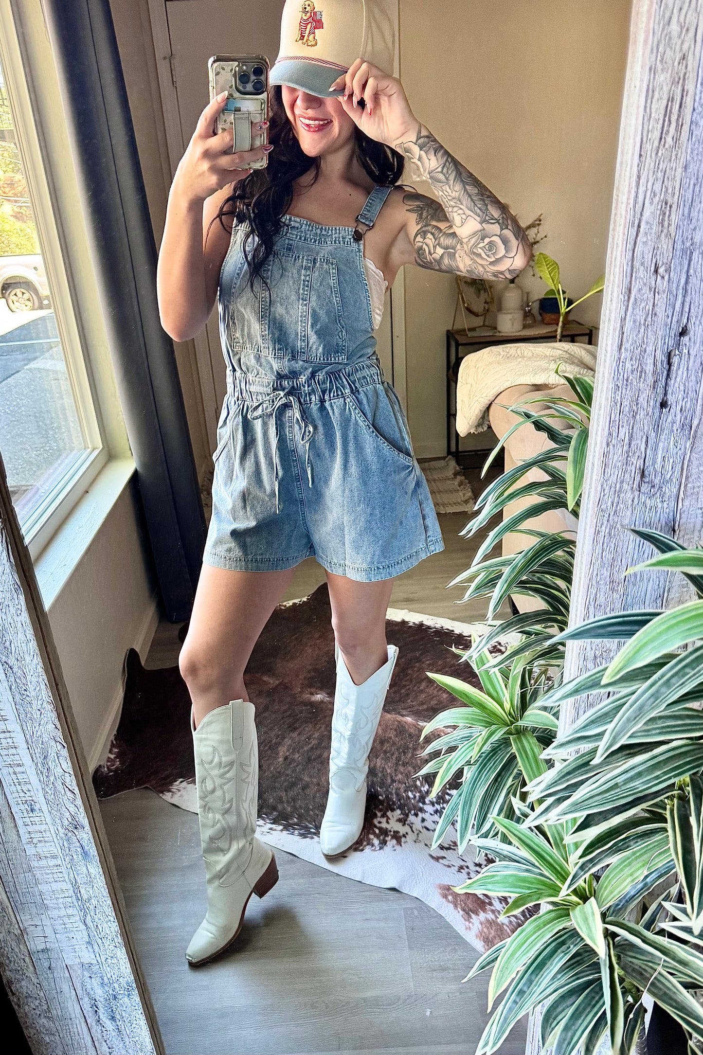 Georgia Washed Denim Romper