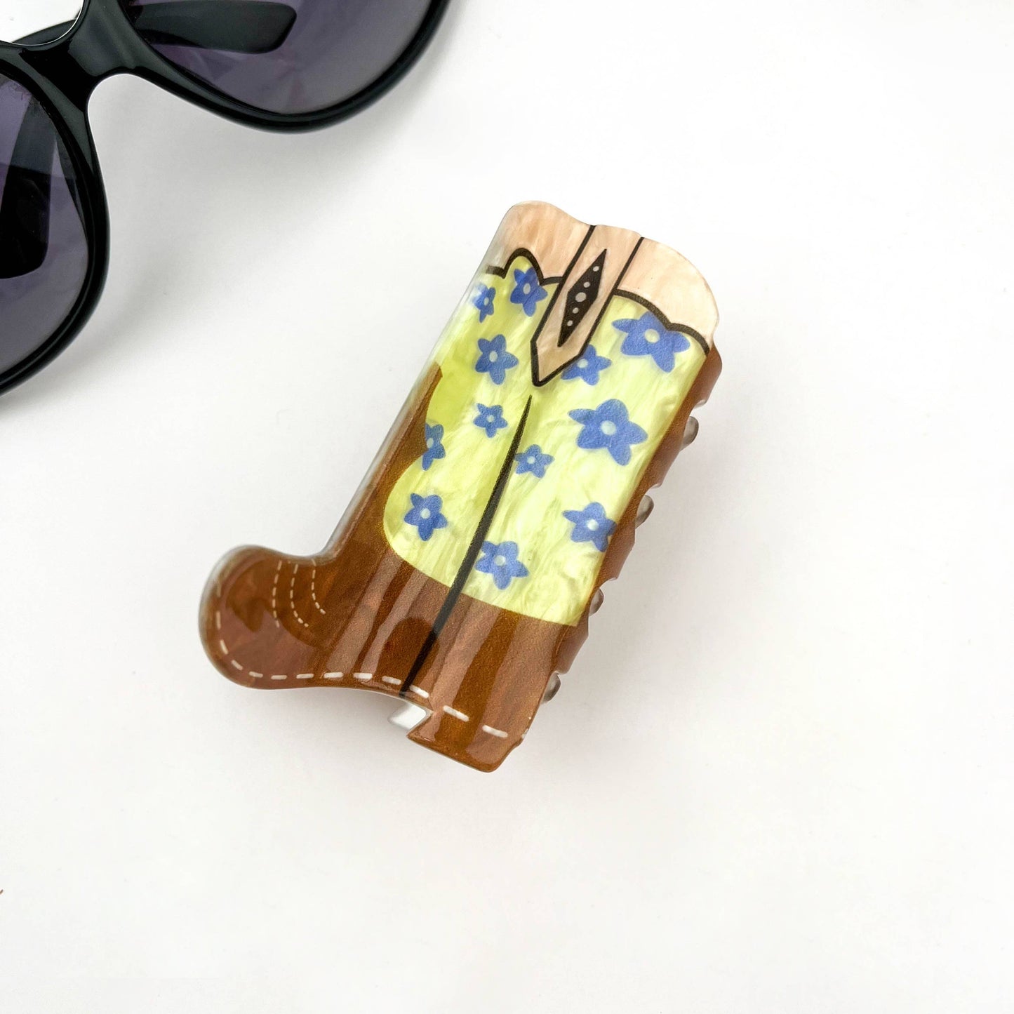 Cowboy Boot Hair Claw Clip
