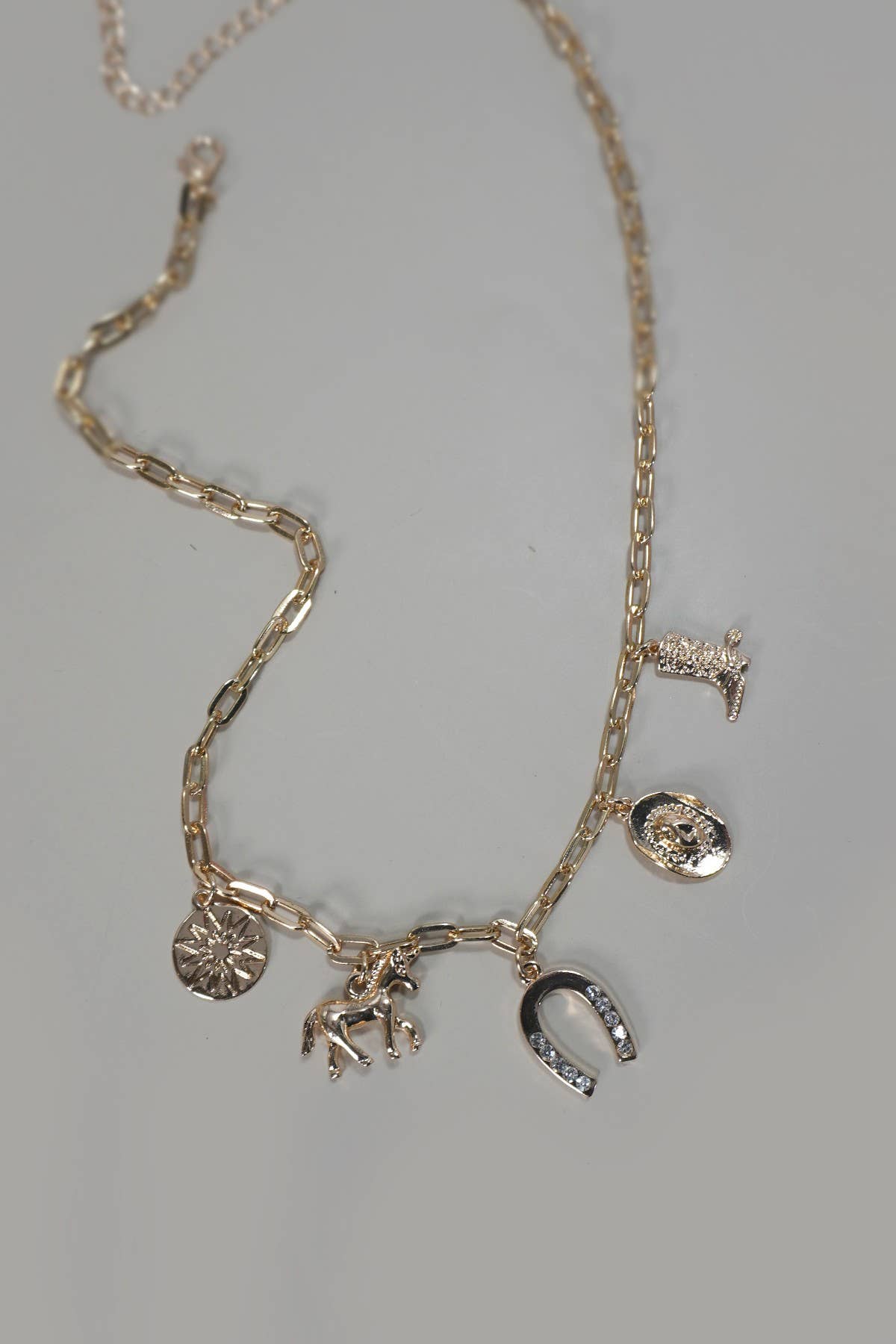 Western Horseshoe Charm Necklace