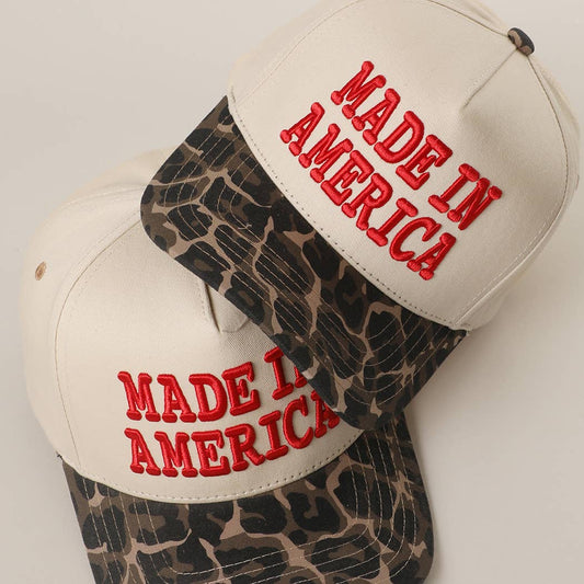 MADE IN AMERICA Leopard Brim Trucker