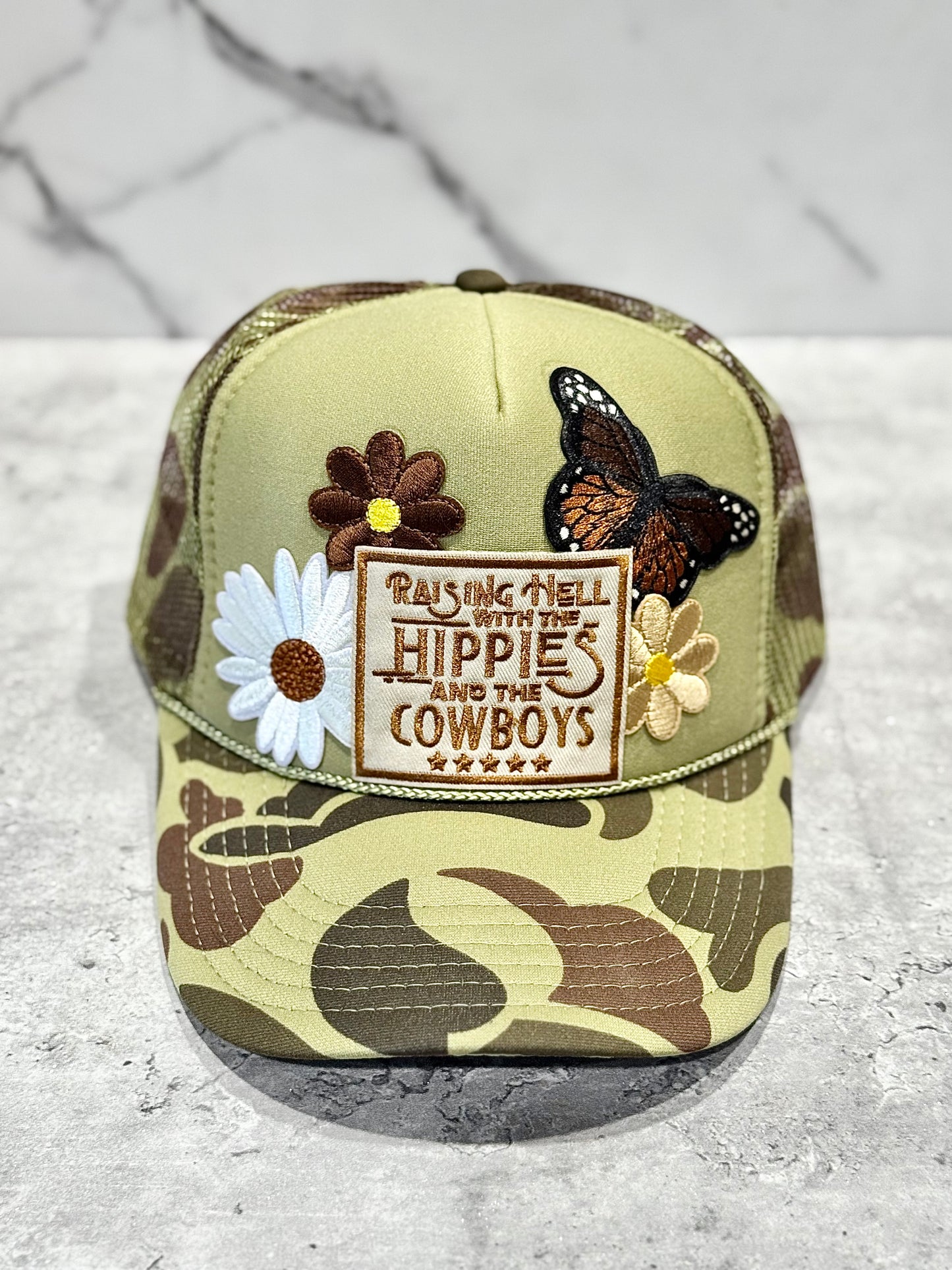 Hippies and Cowboys Trucker Hat