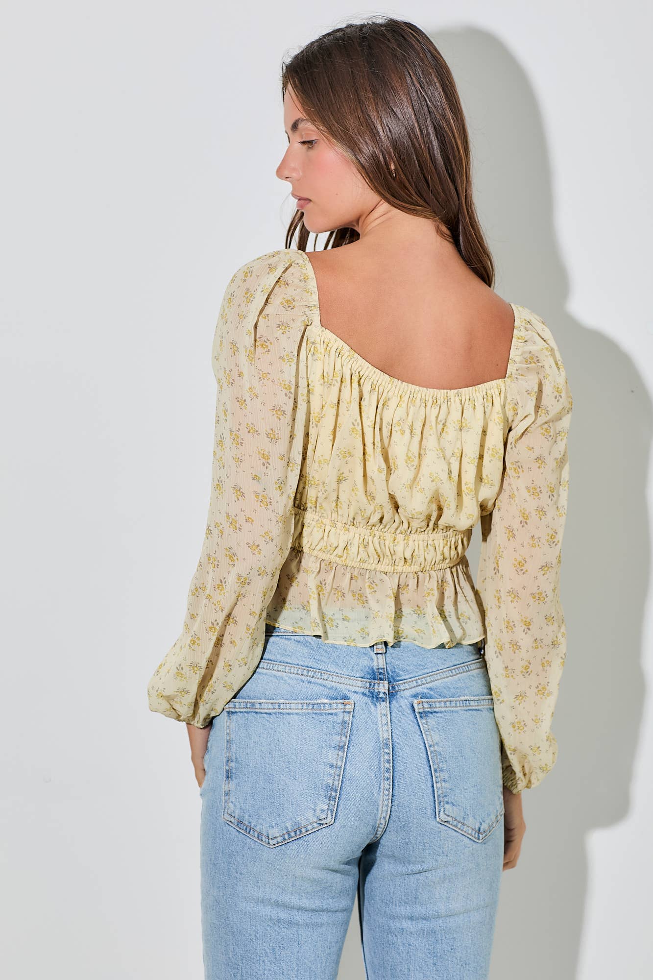 FLORAL LONG SLEEVE BLOUSE