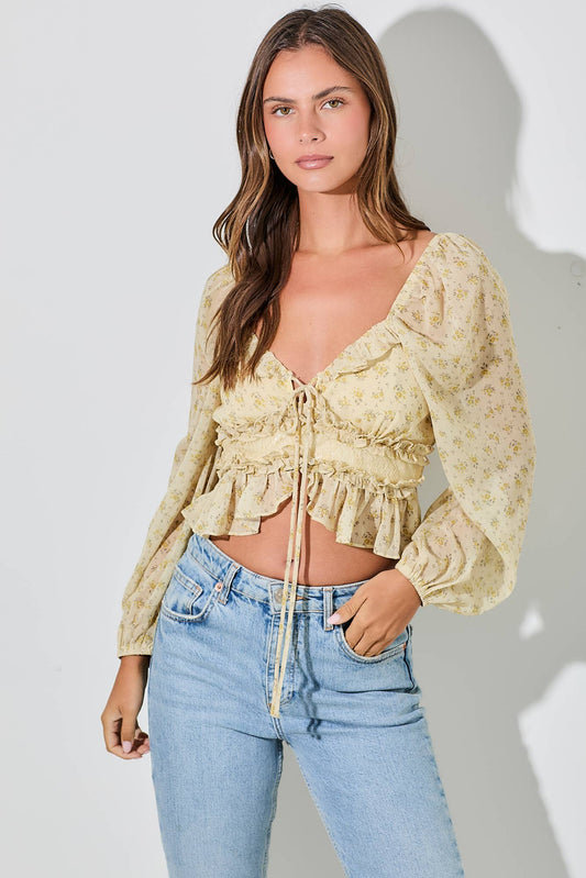 FLORAL LONG SLEEVE BLOUSE