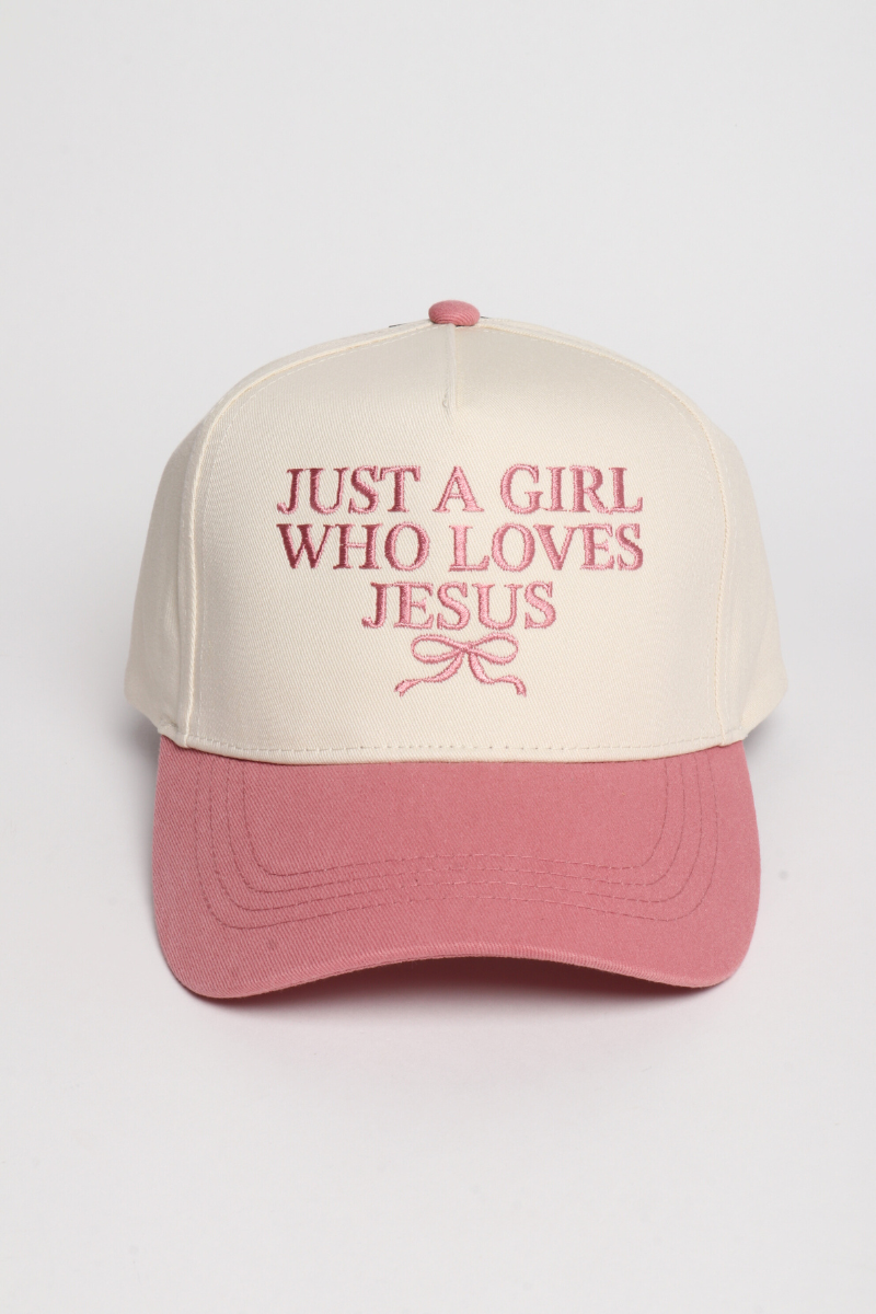Just A Girl Who Loves Jesus Embroidered Cap