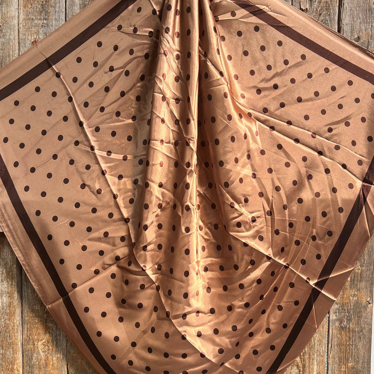 35x35” Brown Polka Dots Wild Rag