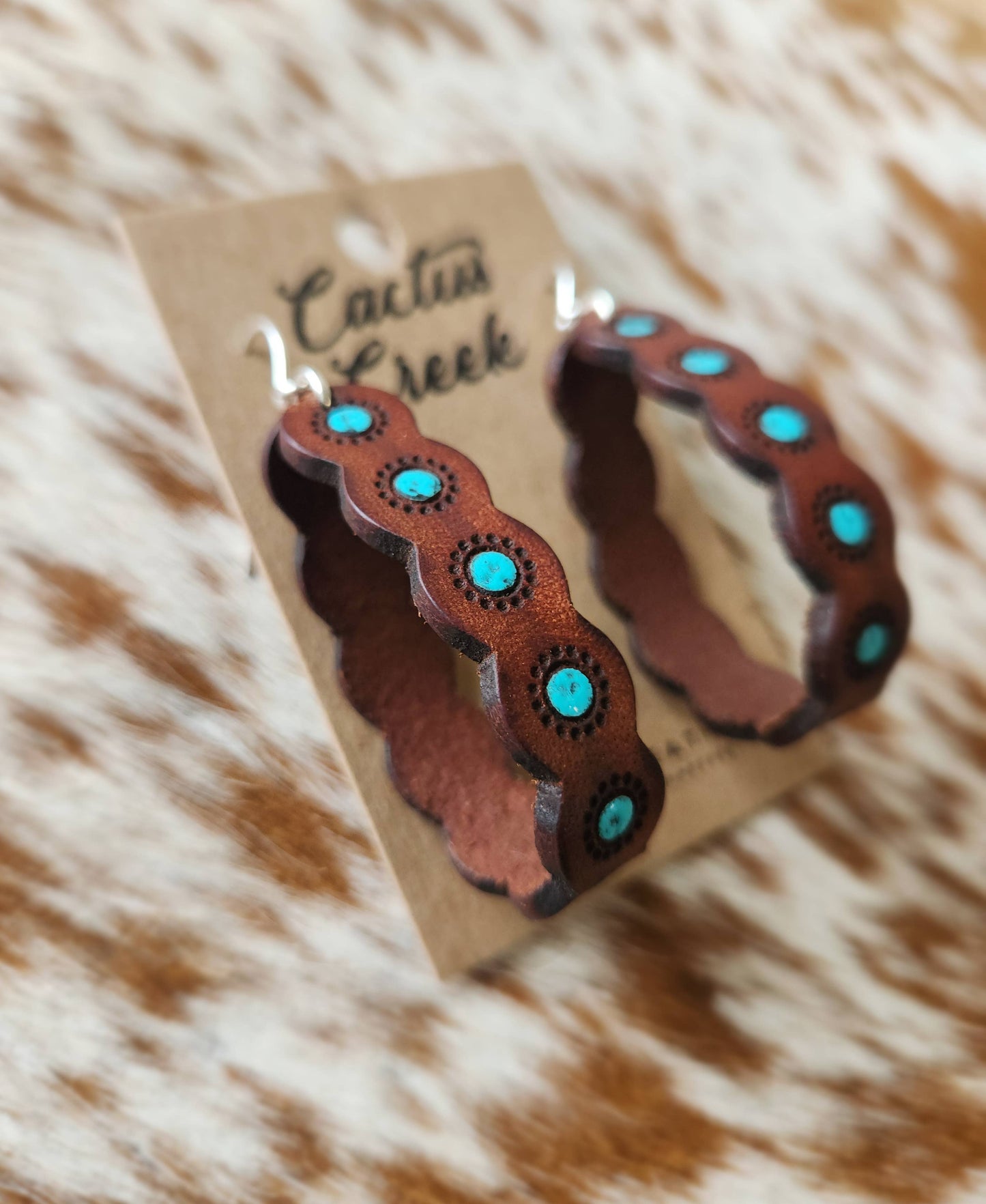 "Sasha" Handmade Leather Earrings