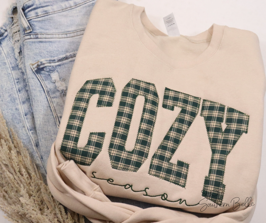 Cozy Season Embroidered Crewneck