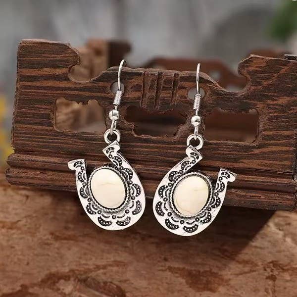 Horseshoe Drop Earrings