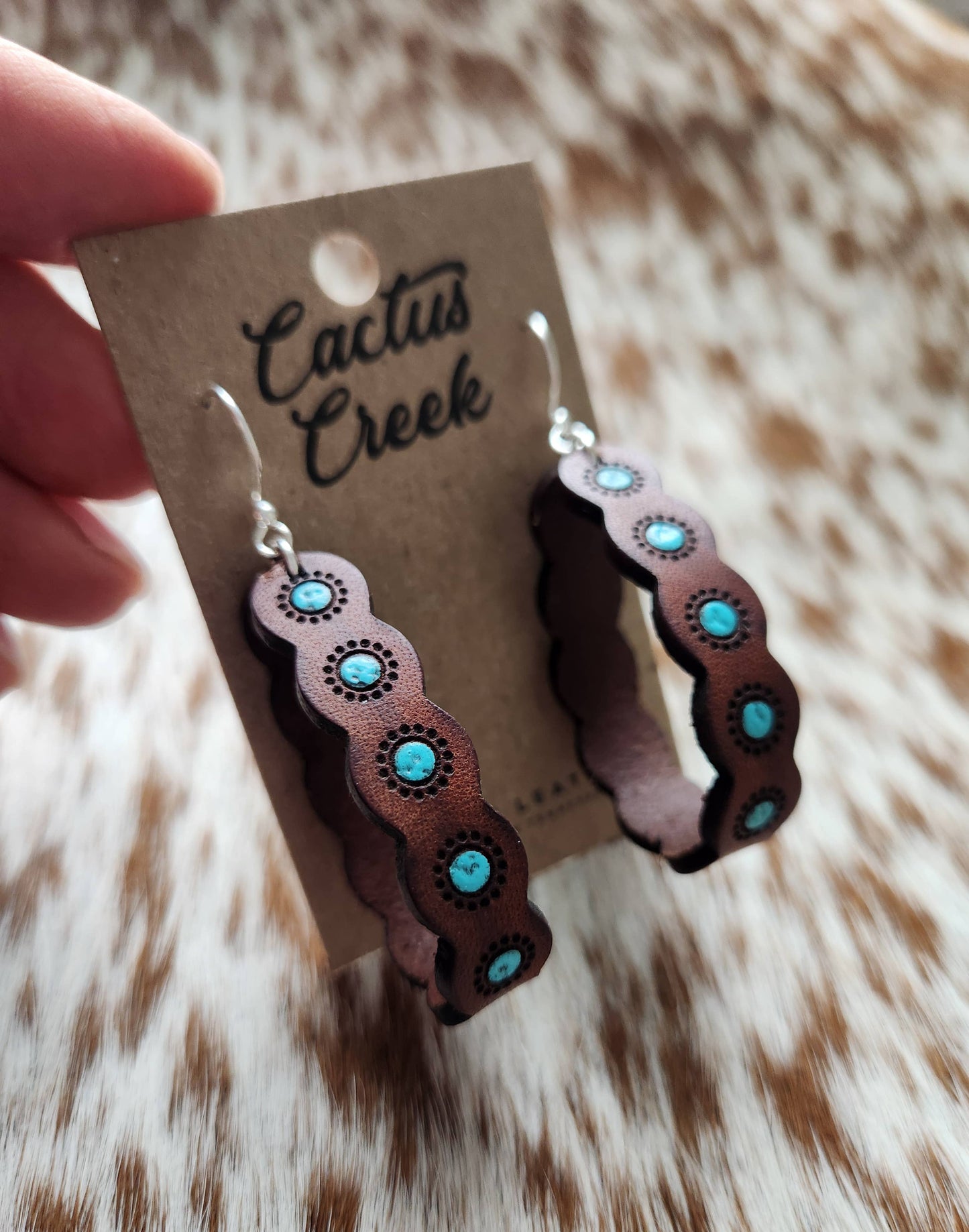 "Sasha" Handmade Leather Earrings