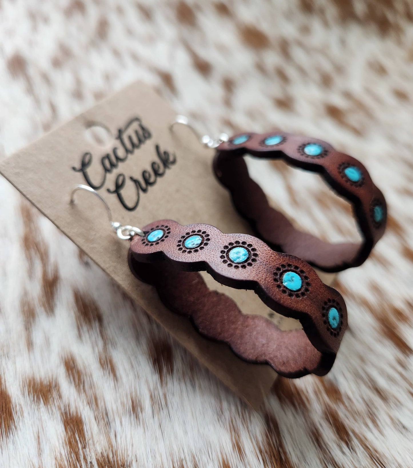 "Sasha" Handmade Leather Earrings