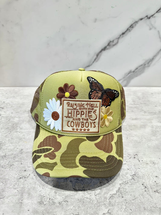 Hippies and Cowboys Trucker Hat