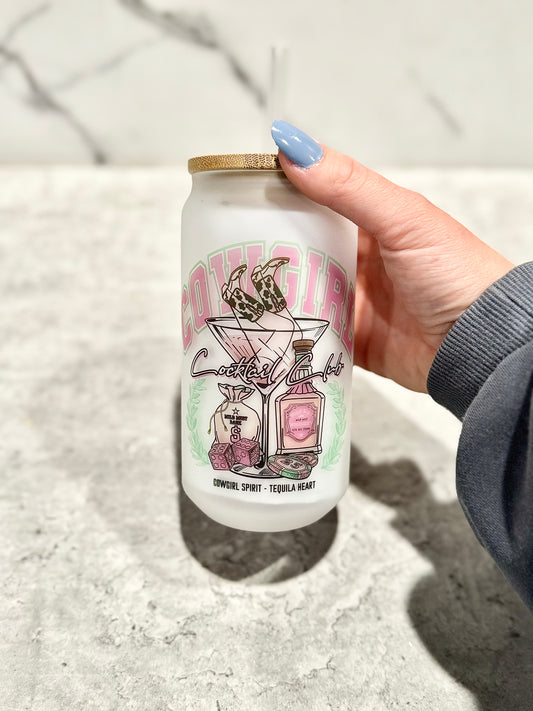 Cowgirl Cocktail Club Glass Can