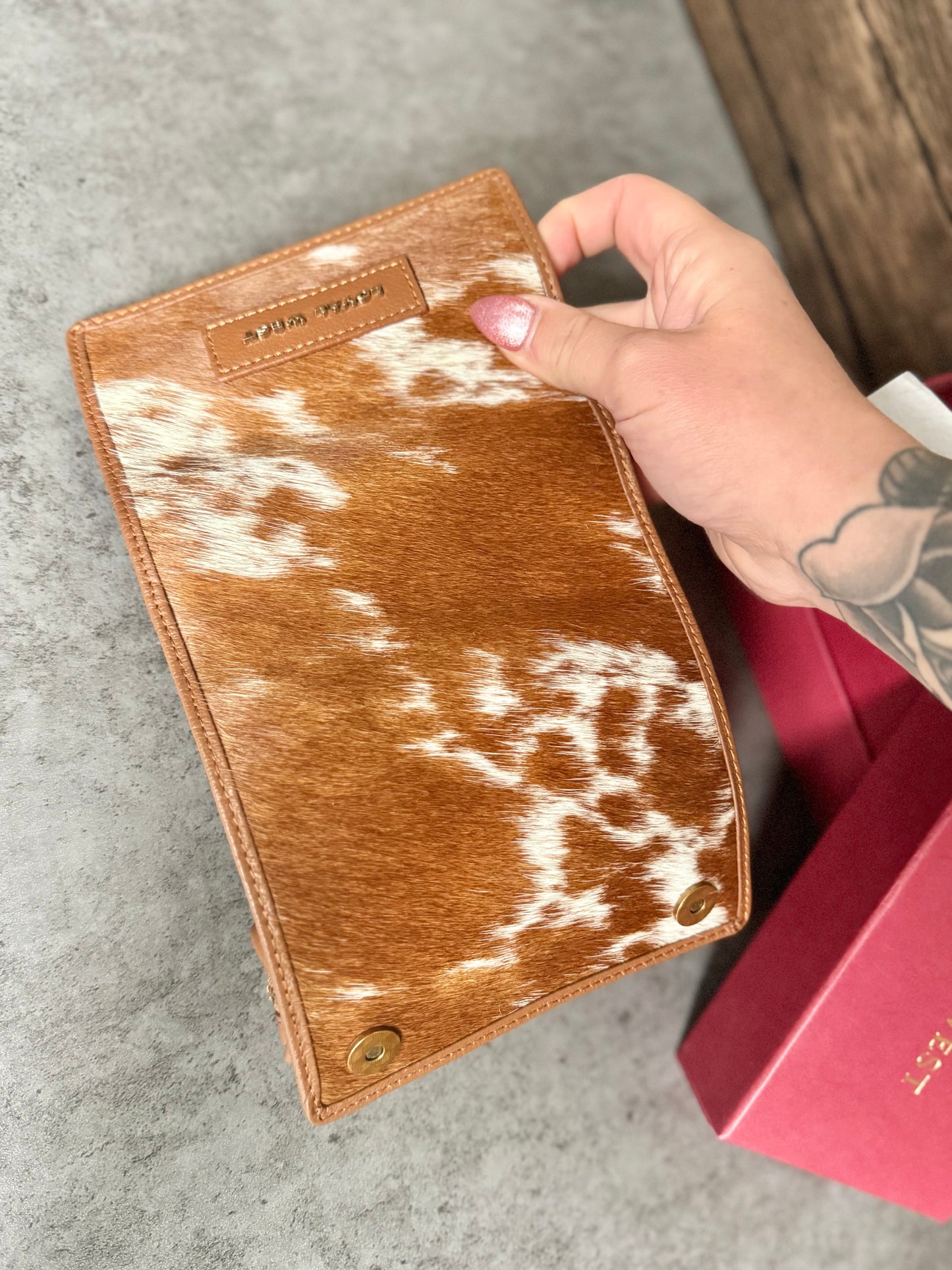 Loyal West Canyon Jewelry Case Brown And White