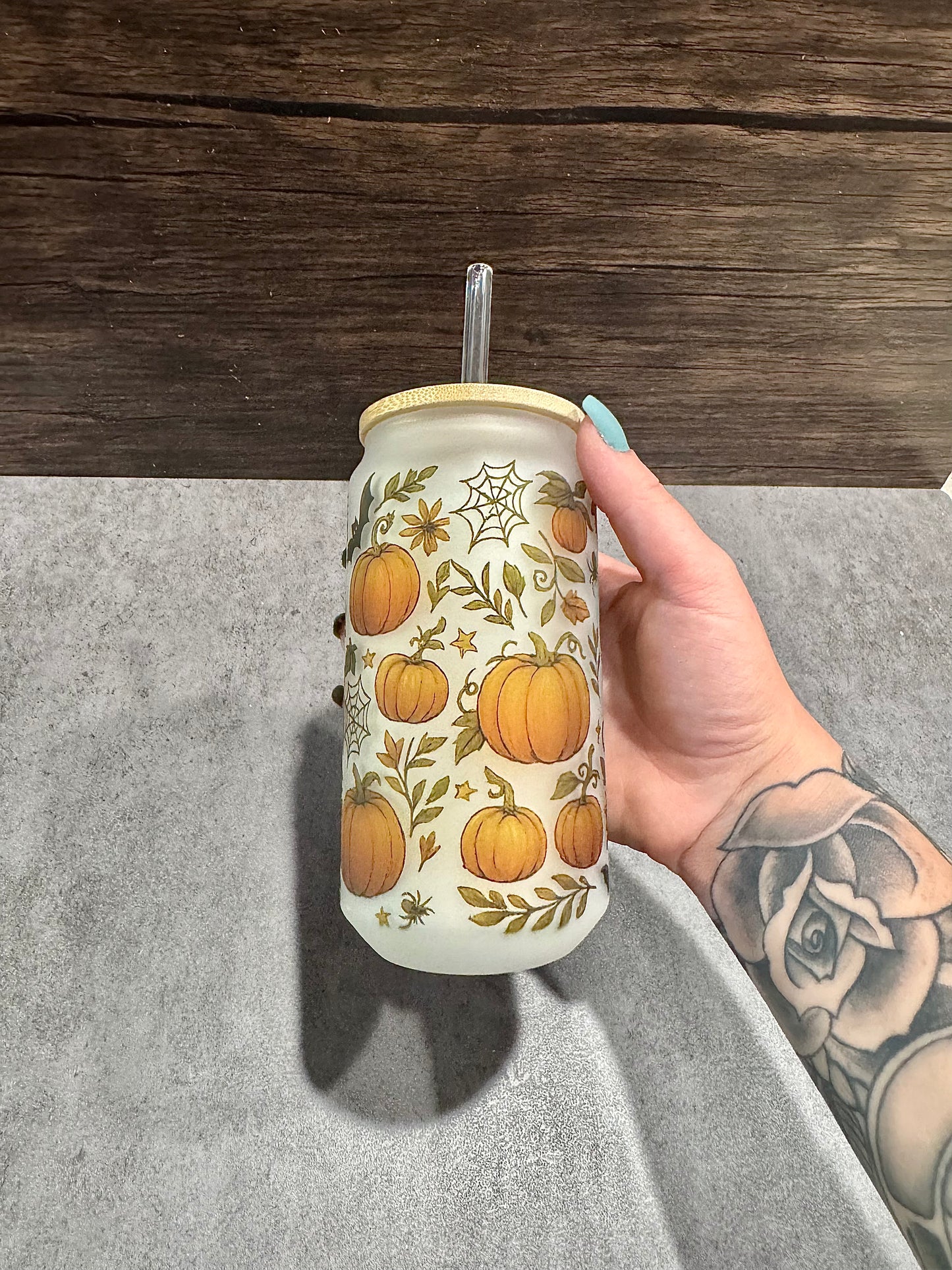 Cowboy Ghost Glass Can