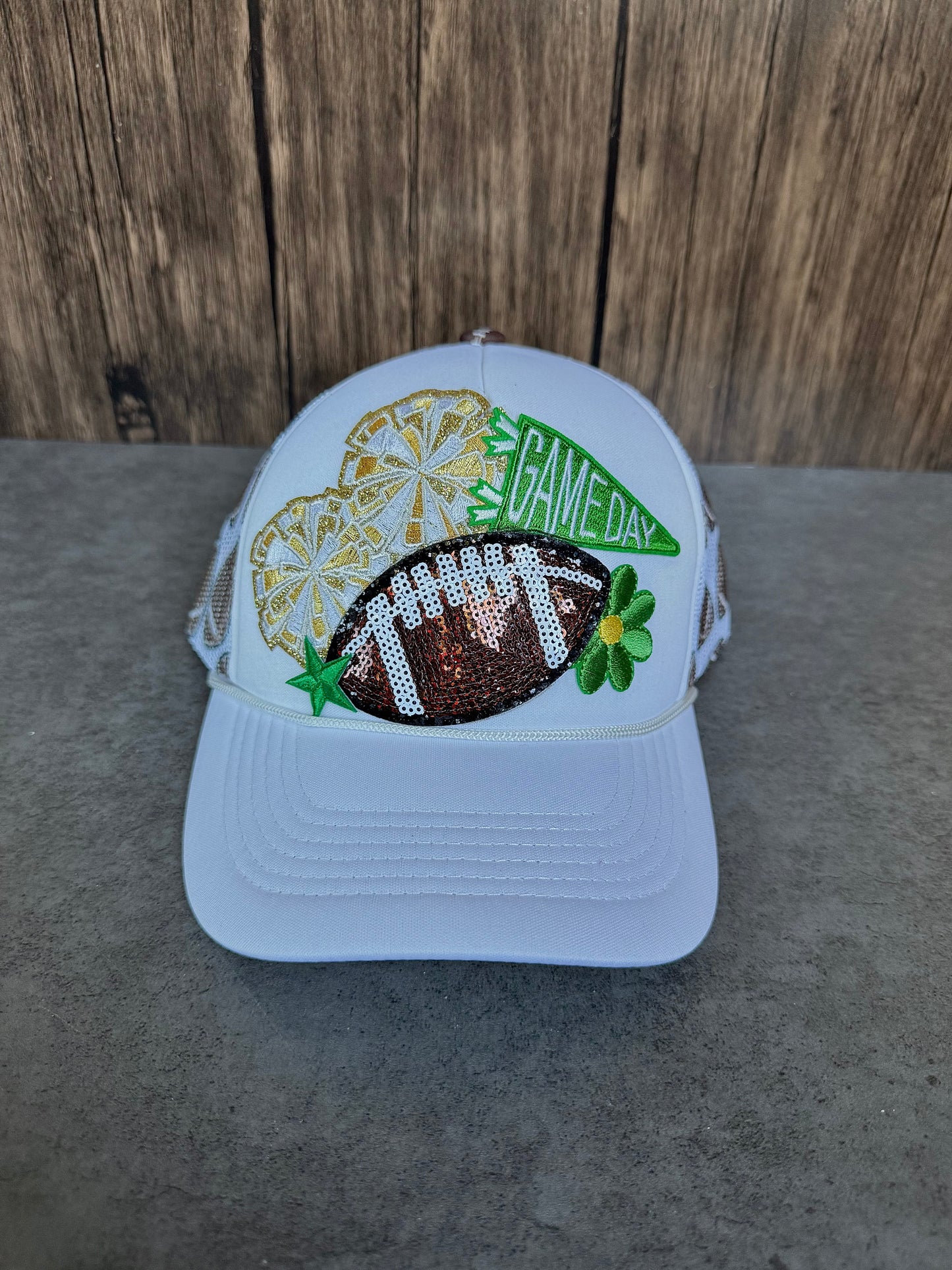 Green and Gold Game Day Trucker Hat
