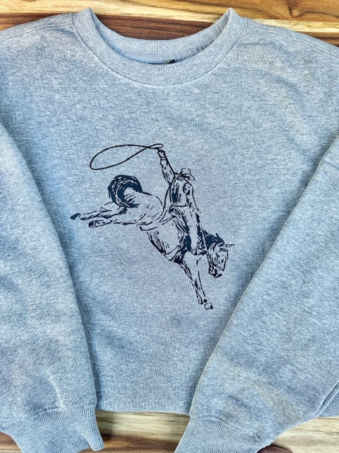 Woman's Buckin' Horse Crewneck