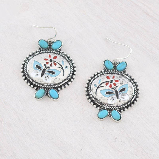 Butterfly Concho Earrings