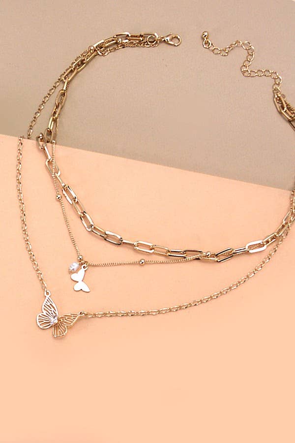 Dolly Butterfly Charm Necklace