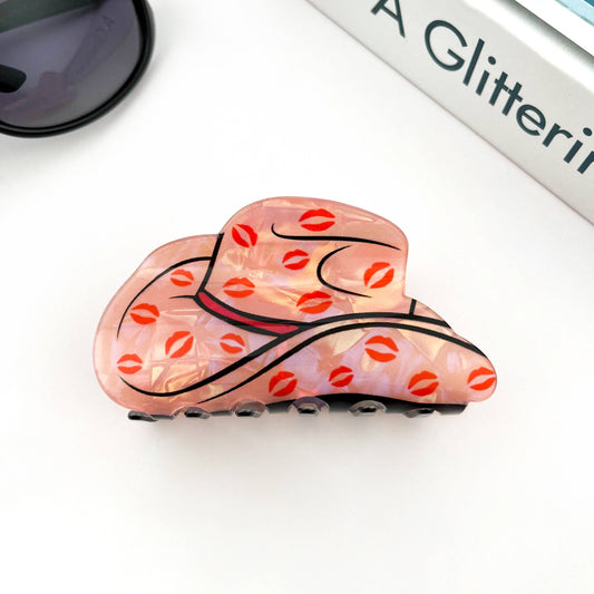 Cowgirl Kisses Hat Hair Clip