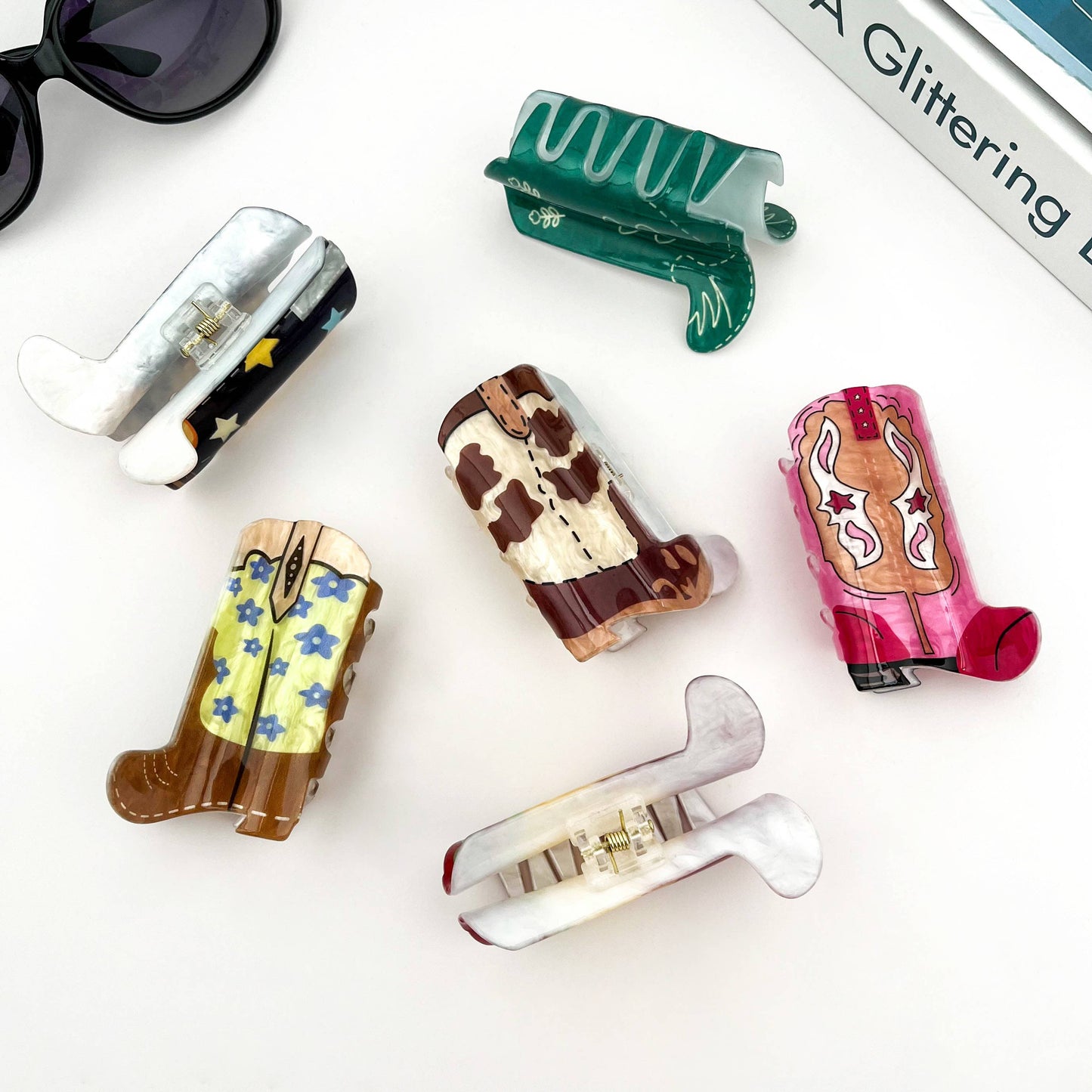 Cowboy Boot Hair Claw Clip