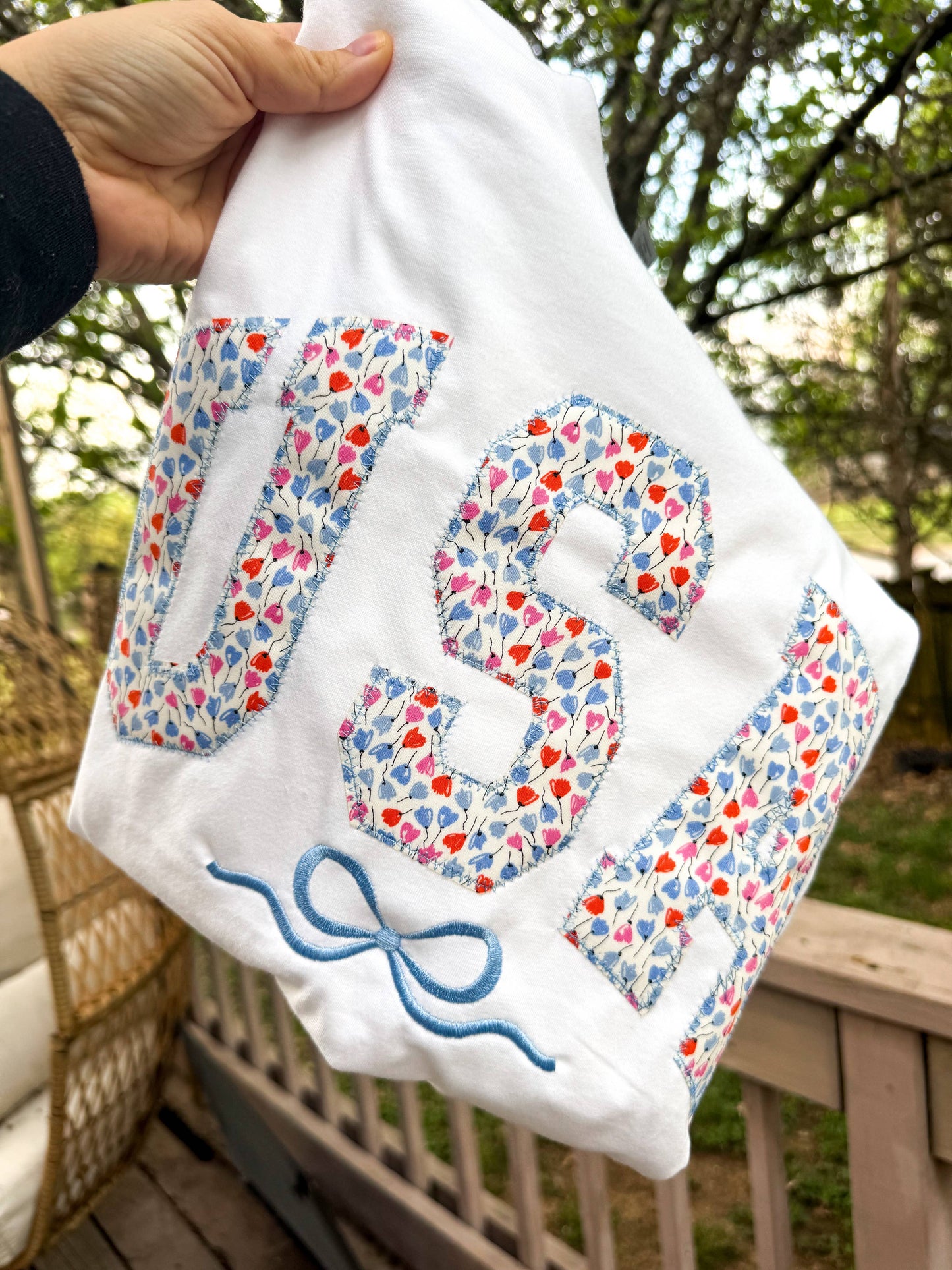 Floral USA Tee