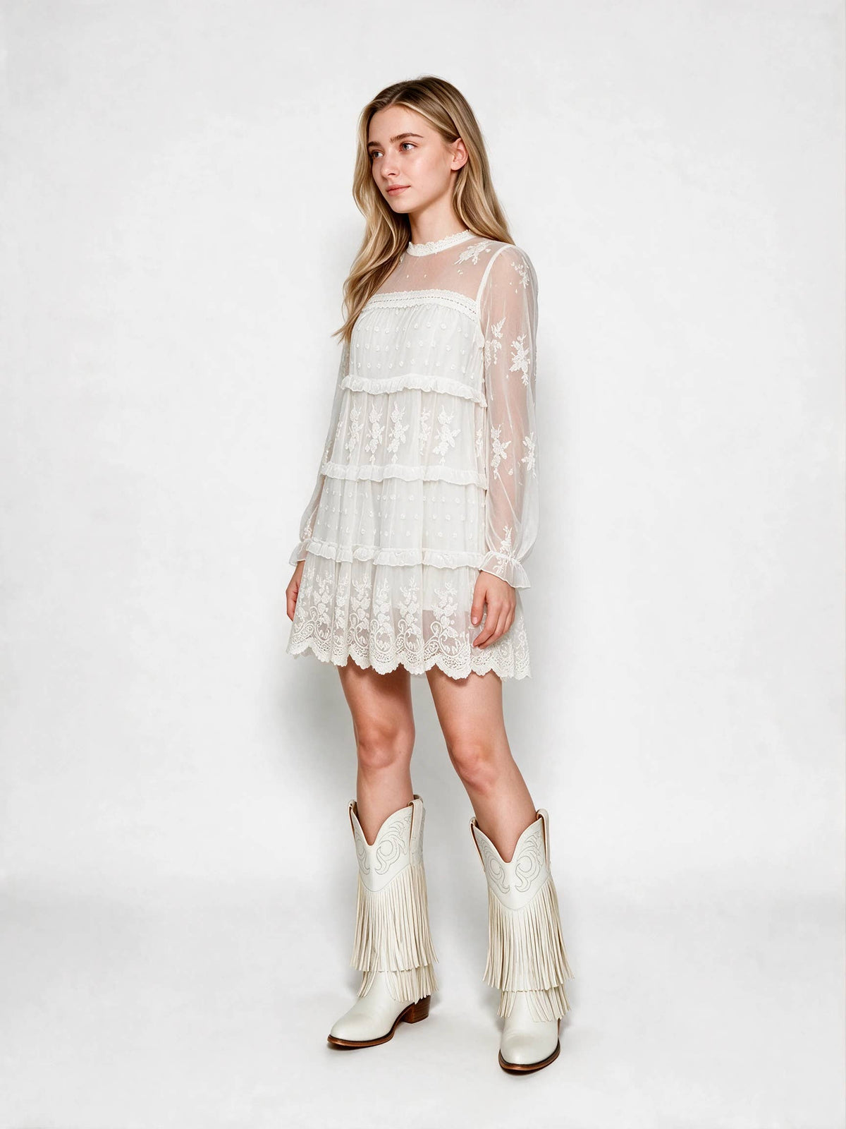 Selah Embroidered Lace Dress
