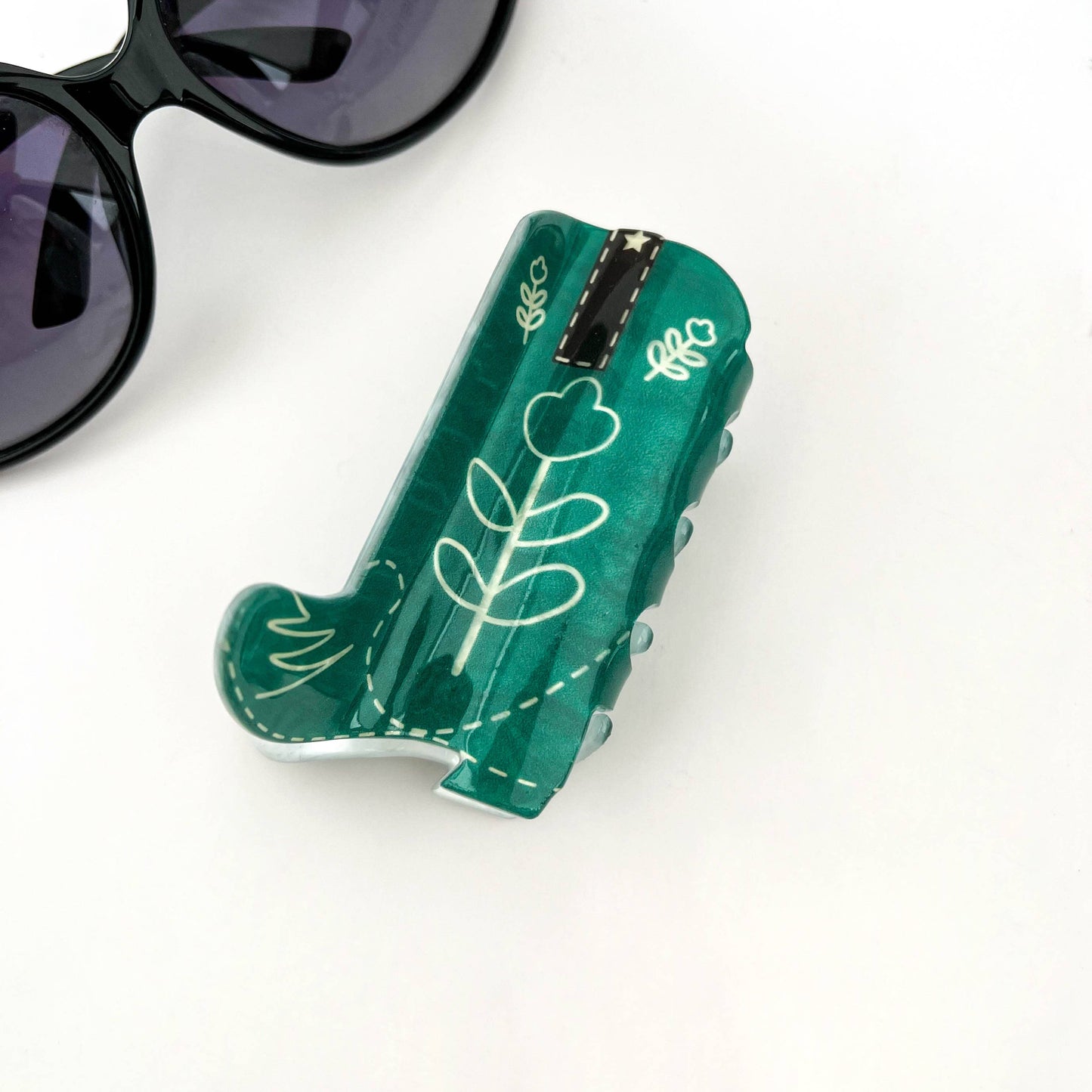 Cowboy Boot Hair Claw Clip