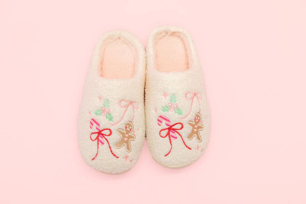 Gingerbread Bows - Christmas Sweets Slippers